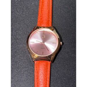Unbranded Quartz Watch Womens OS Orange Rose Gold Analog Wristwatch